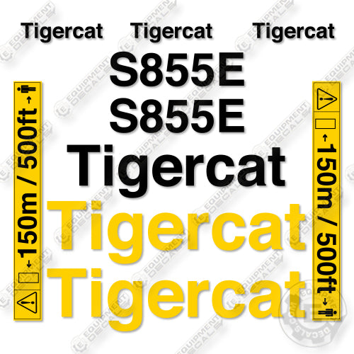 Fits Tigercat S855E Decal Kit Shovel Logger