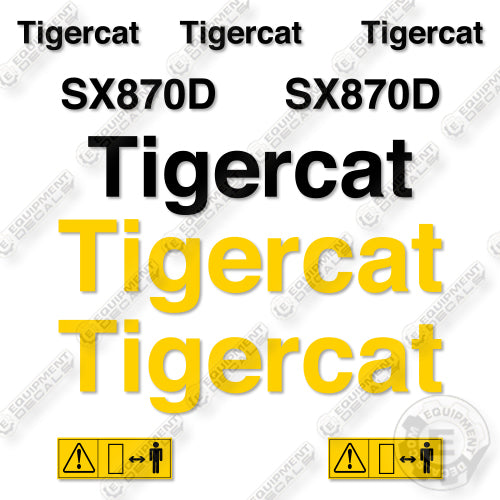 Fits Tigercat SX870D Decal Kit Feller Buncher