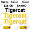 Image of Fits Tigercat SX870D Decal Kit Feller Buncher