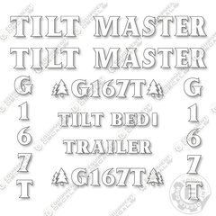 Tilt Master G167T Decal Kit Trailer