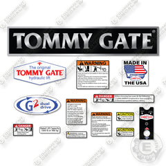 Tommy Gate Decal Kit Lift Gate - Aftermarket Kit
