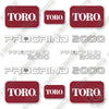 Image of Toro Progrind 2000 Decal Kit Tub Grinder Aftermarket Kit