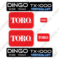Fits Toro Dingo TX-1000 Decal Kit Mini Skid-Steer WIDE TRACK