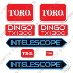 Fits Toro Dingo TX-1300 Decal Kit Track Loader