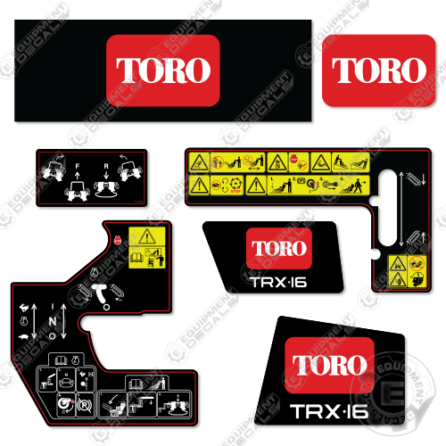 Fits Toro TRX-16 Decal Kit Walk-Behind Trencher – Equipment Decals