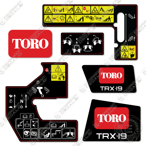 Fits Toro TRX-19 Decal Kit Walk-Behind Trencher – Equipment Decals