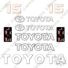 Fits Toyota 5FBE15 Decal Kit Forklift