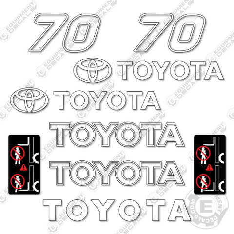 Fits Toyota 7FGU70 Decal Kit Forklift