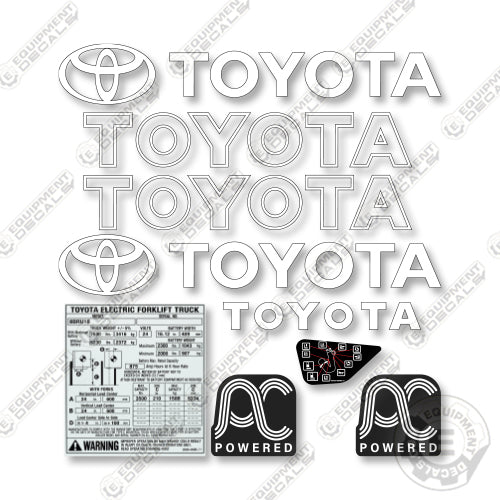 Toyota 8BRU23 Decal Kit Forklift -Aftermarket Kit
