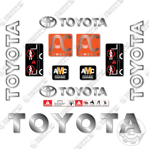 Fits Toyota 8FBE18U Decal Kit Forklift – Equipment Decals