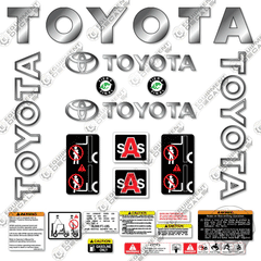 Fits Toyota 8FG40U Decal Kit Forklift