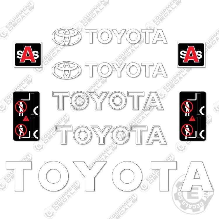 Fits Toyota 8FGCU15 Decal Kit Forklift