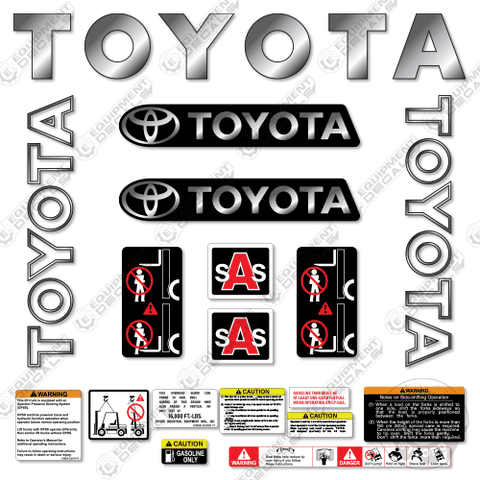 Fits Toyota 8FGU25 Decal Kit Forklift