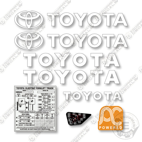Toyota 9BRU23 Decal Kit Forklift -Aftermarket Kit