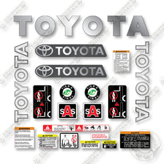 Toyota 8FGU30 Decal Kit Forklift - Aftermarket Kit