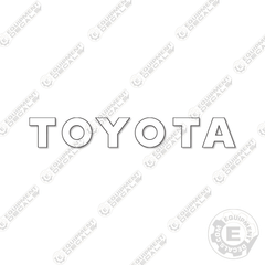 Fits Toyota Forklift Decal 12" White