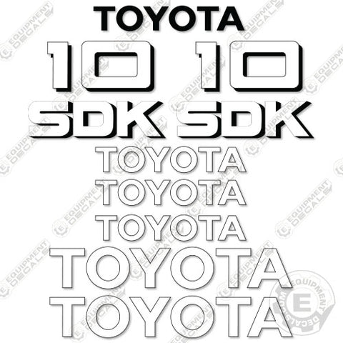 Fits Toyota Skid Steer SDK-10 Decal Kit