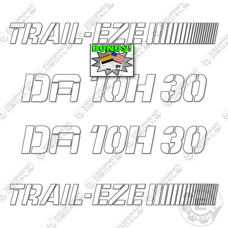 Fits Trail-Eze DA10H30 Decal kit Trailer