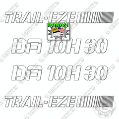 Fits Trail-Eze DA10H30 Decal kit Trailer