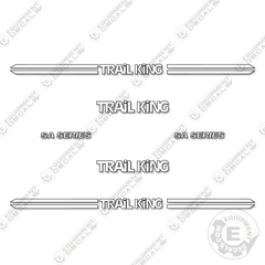 Fits Trail King TK110SA-533 Decal kit Trailer - WHITE VERSION