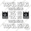 Image of Trail King TK18 Decal Kit Trailer - White - Aftermarket Kit