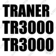 Fits Traner TR3000 Decal Kit Tandem Roller