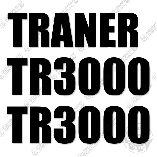 Fits Traner TR3000 Decal Kit Tandem Roller – Equipment Decals