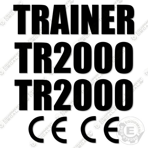 Fits Trainer TR2000 Decal Kit Tandem Roller – Equipment Decals