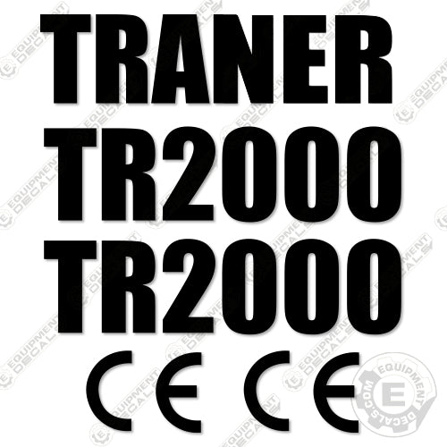 Transer Sensor Sticker Fits Traner TR2000 Decal Kit Tandem Roller – Equipment Decals
