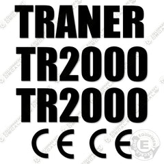 Fits Traner TR2000 Decal Kit Tandem Roller
