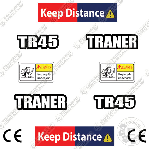 Fits Traner TR45 Decal Kit Wheel Loader