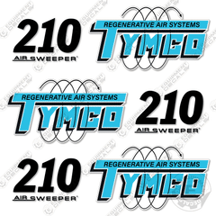 Fits Tymco 210 Decal Kit Street Sweeper - WHITE
