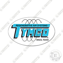 Fits Tymco 6" Logo Decal Vacuum Sweeper