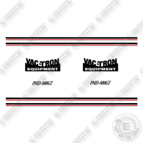 Vactron PMD800GT Decal Kit Trailer-Mounted Vacuum Excavator- Aftermarket Kit