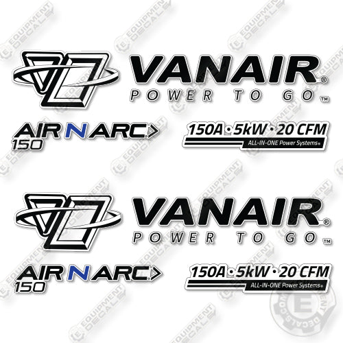 Fits Vanair Air N Arc 150 Decal Kit Power System