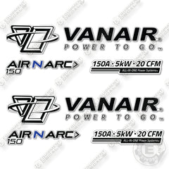 Fits Vanair Air N Arc 150 Decal Kit Power System