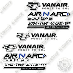 Vanair AIR N ARC 300G Decal Kit All-In-One Mobile Power Systems - Aftermarket Kit