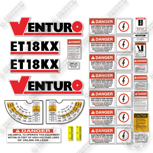 Venturo 18KX Decal Kit Crane - Aftermarket Kit