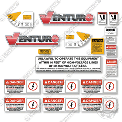 Fits Venturo ET5500MBP Decal Kit For Crane Truck