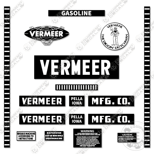 Fits Vermeer 630A Stump Grinder Decal Kit