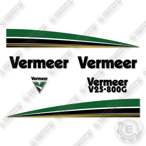 Vermeer V25-800G Decal Kit Trailer Vacuum Excavator- Aftermarket Kit