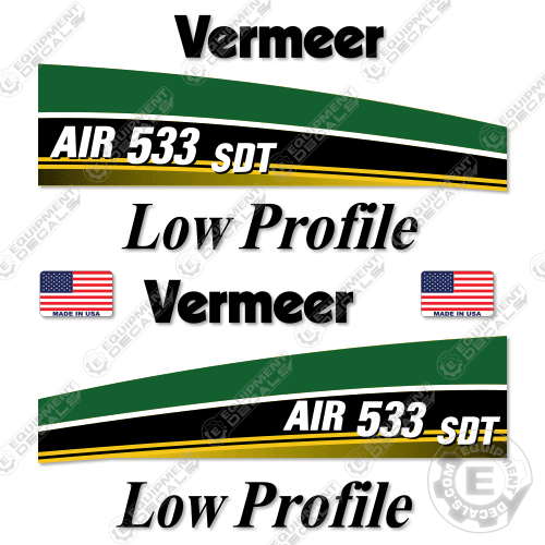 Fits Vermeer Air 533 SDT Decal Kit Vacuum Excavator