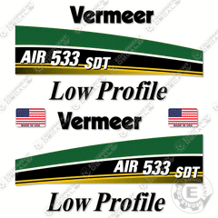 Fits Vermeer Air 533 SDT Decal Kit Vacuum Excavator