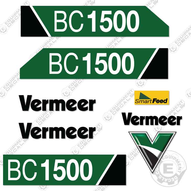 Fits Vermeer BC1500 Decal Kit Wood Chipper - New Style