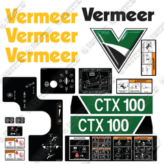 Fits Vermeer CTX100 Decal Kit Mini Skid Steer - New Style