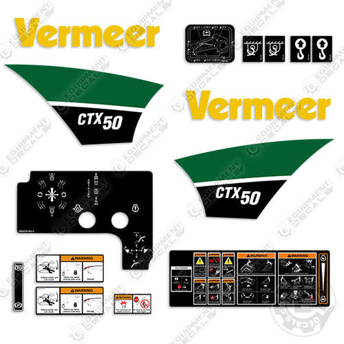 Fits Vermeer CTX50 Decal Kit Mini Skid Steer