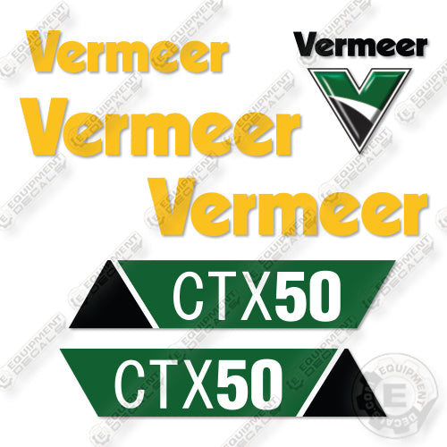 Vermeer CTX50 Decal Kit Mini Skid Steer - New Style- Aftermarket Kit