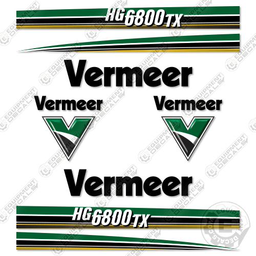 Fits Vermeer HG6800TX Decal Kit Horizontal Grinder