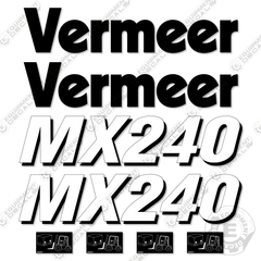 Fits Vermeer MX240 Decal Kit Mud Mixer