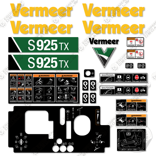 Fits Vermeer S925TX Decal Kit Mini Skid Steer - NEW STYLE!